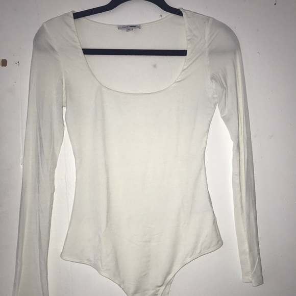 Square White Long Sleeve Bodysuit - Picture 2 of 4